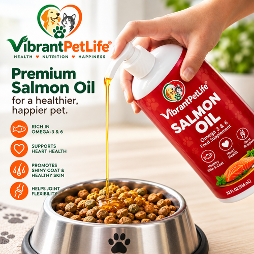 Salmon Oil for Dogs & Cats – Omega 3 & 6 Pet Supplement